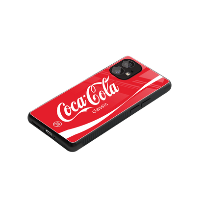 coca cola classic back phone cover | glass case for nothing phone 1