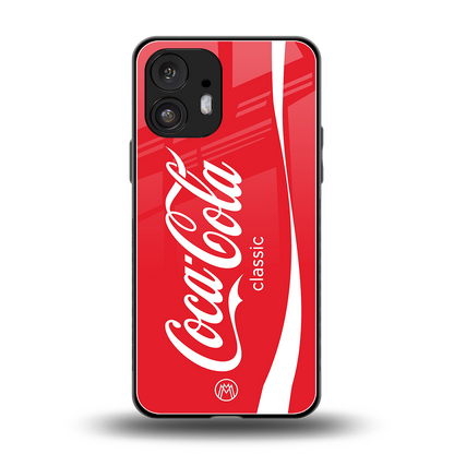coca cola classic back phone cover | glass case for nothing phone 2