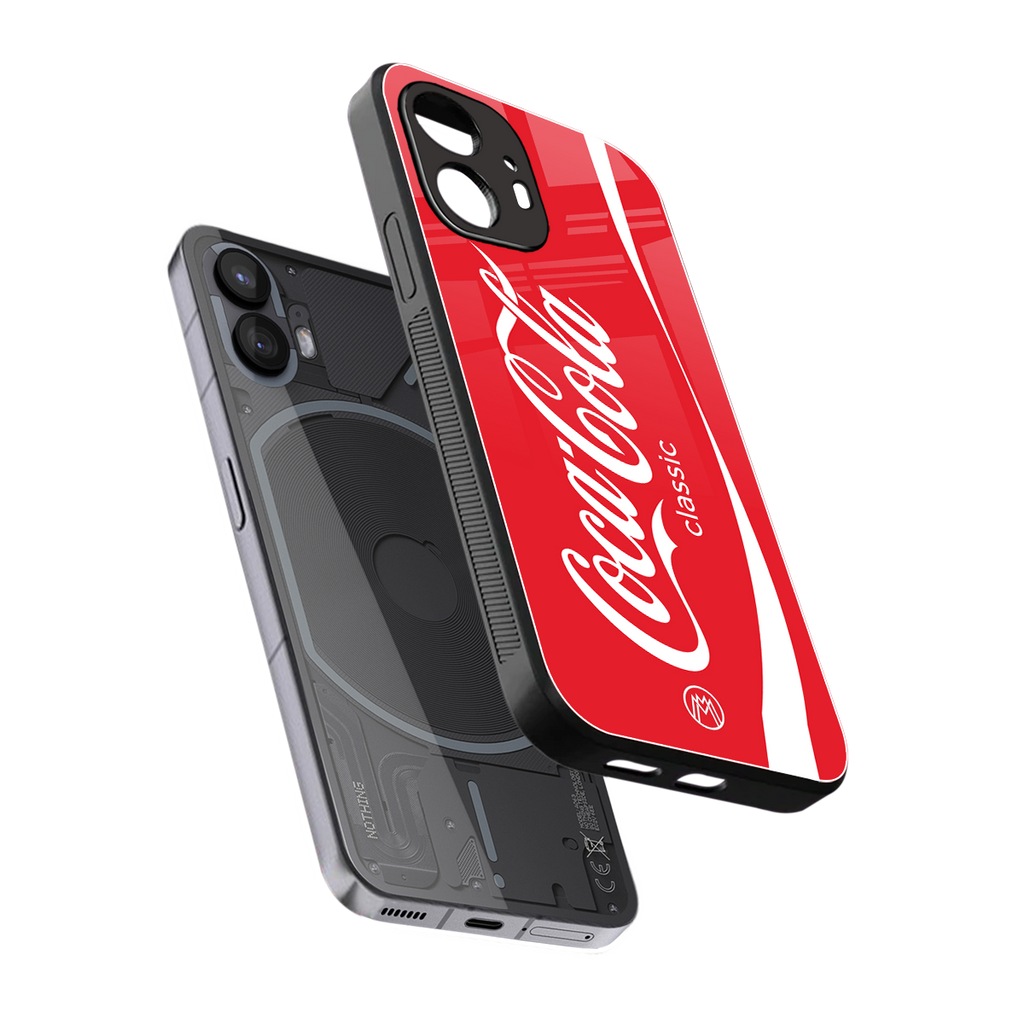 coca cola classic back phone cover | glass case for nothing phone 2