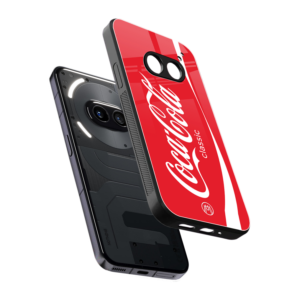 coca cola classic back phone cover | glass case for nothing phone 2a