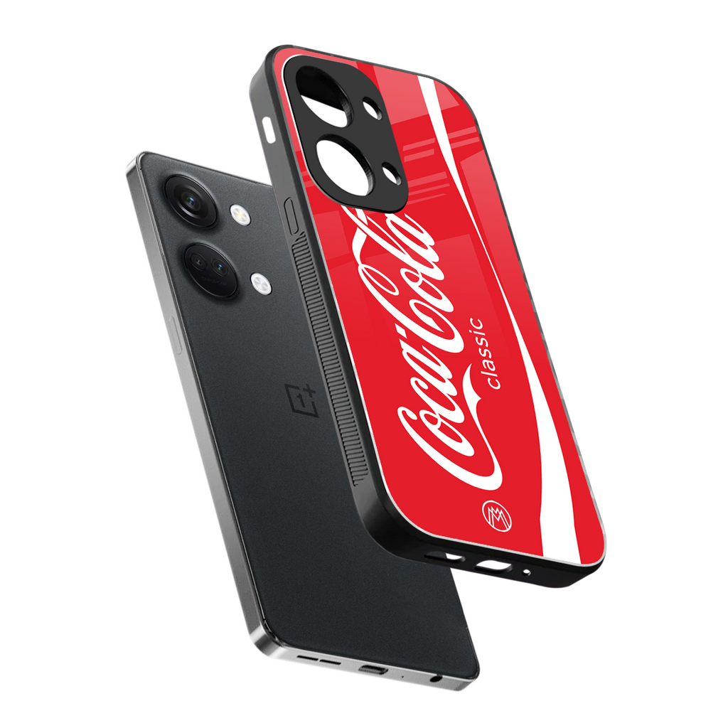 coca cola classic back phone cover | glass case for oneplus nord 3