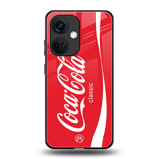 coca cola classic back phone cover | glass case for oneplus nord ce 3