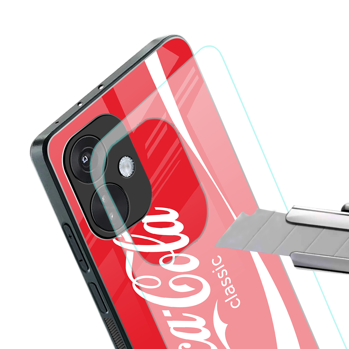 coca cola classic back phone cover | glass case for oneplus nord ce 3