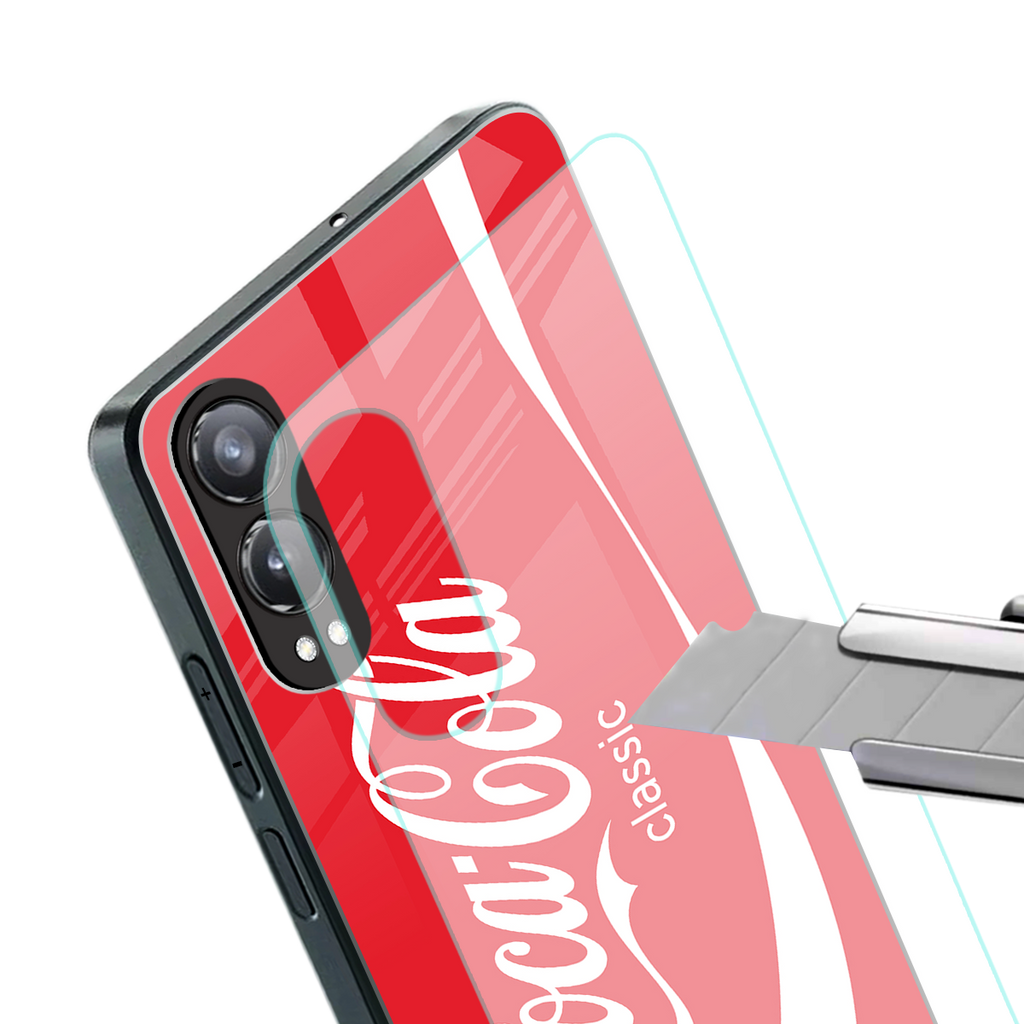 coca cola classic back phone cover | glass case for oneplus nord ce 4 lite