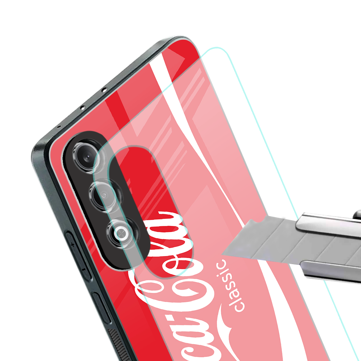 coca cola classic back phone cover | glass case for oneplus nord ce 4