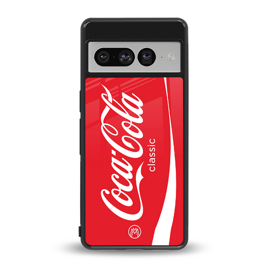 coca cola classic back phone cover | glass case for google pixel 7 pro