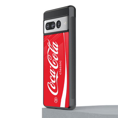 coca cola classic back phone cover | glass case for google pixel 7 pro