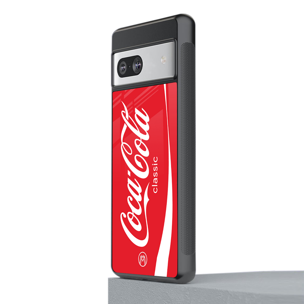 coca cola classic back phone cover | glass case for Google Pixel 7