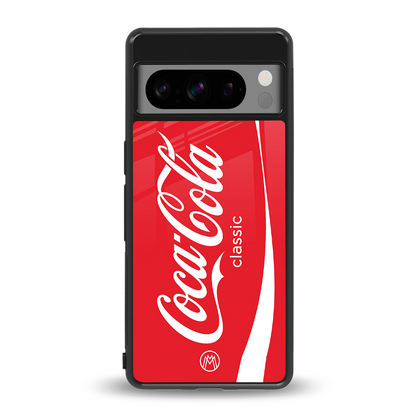 coca cola classic back phone cover | glass case for google pixel 8 pro