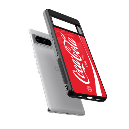 coca cola classic back phone cover | glass case for google pixel 8 pro