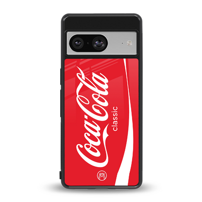 coca cola classic back phone cover | glass case for Google Pixel 8
