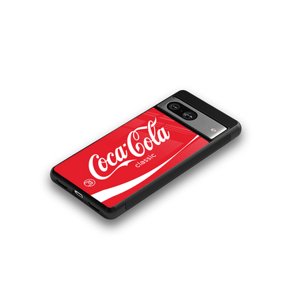 coca cola classic back phone cover | glass case for Google Pixel 8