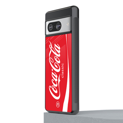 coca cola classic back phone cover | glass case for Google Pixel 8