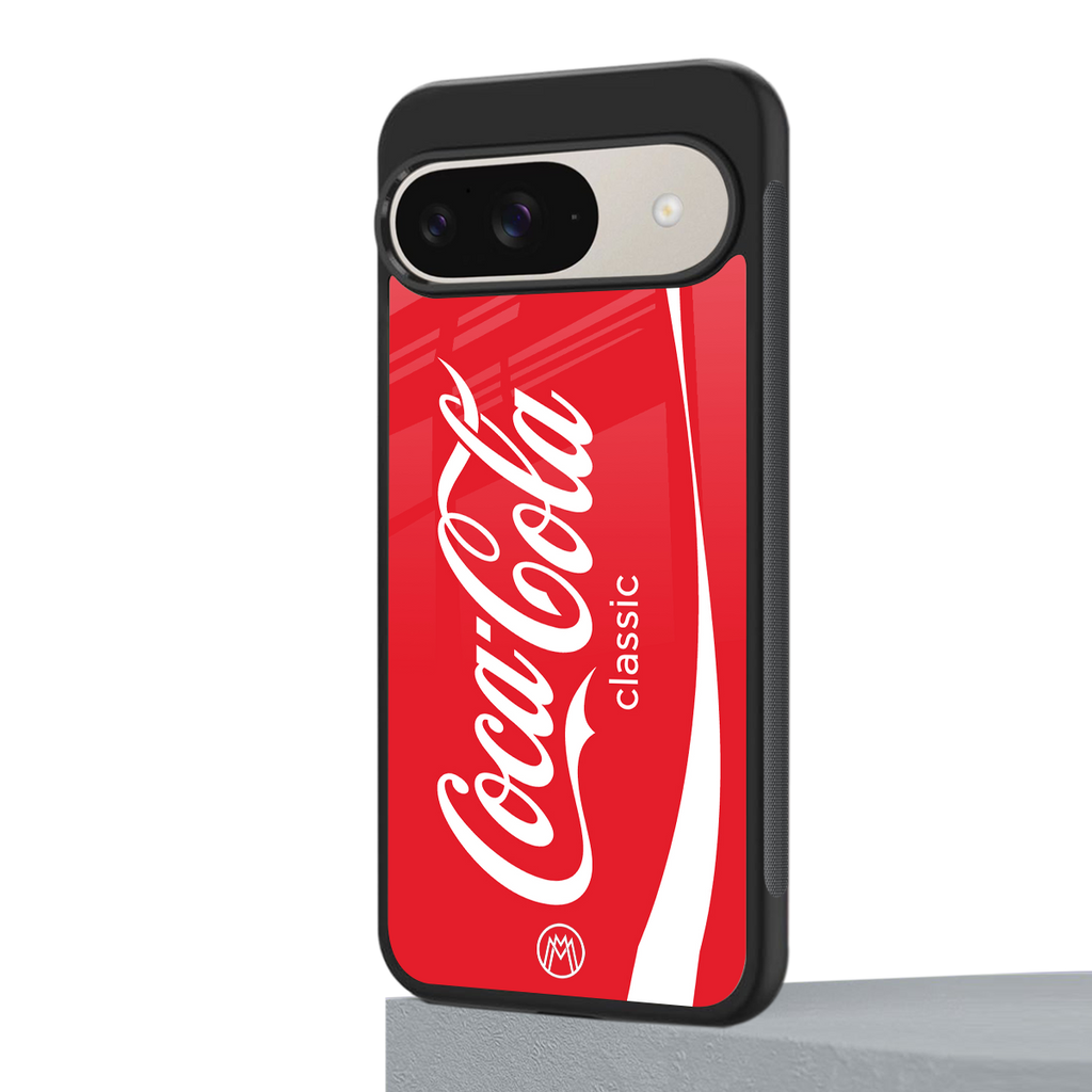 coca cola classic back phone cover | glass case for google pixel 9