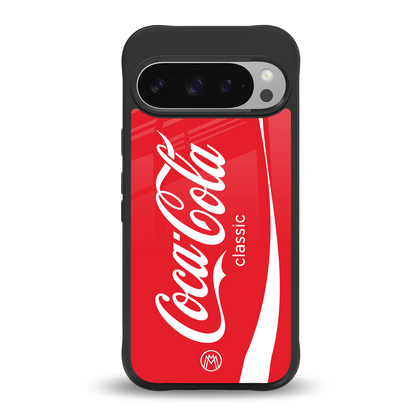 coca cola classic back phone cover | glass case for google pixel 9 pro xl
