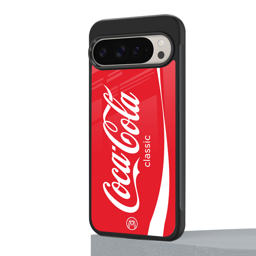coca cola classic back phone cover | glass case for google pixel 9 pro