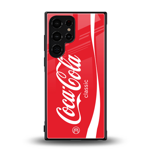 coca cola classic back phone cover | glass case for samsung galaxy s24 ultra