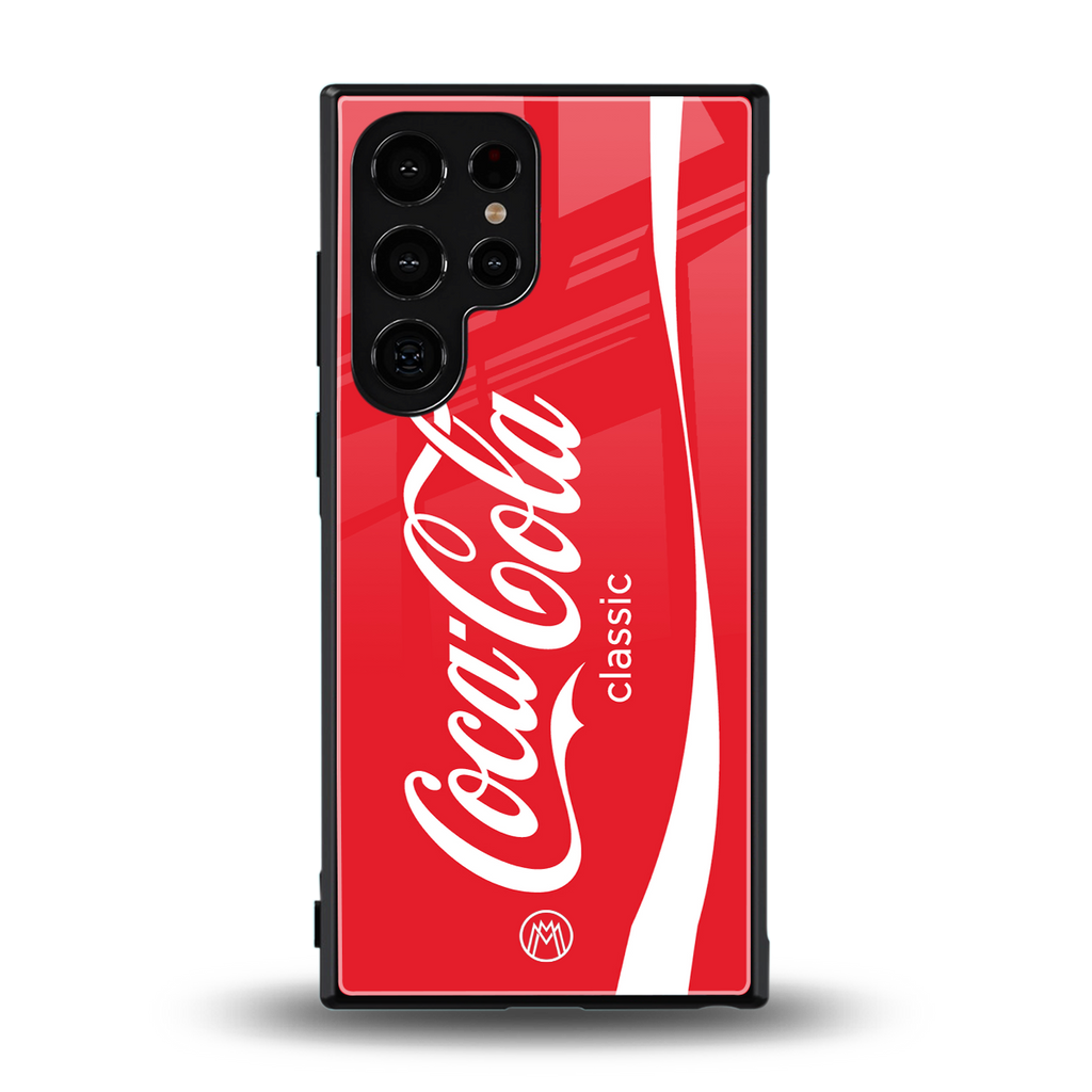 coca cola classic back phone cover | glass case for samsung galaxy s23 ultra