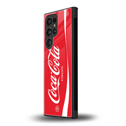 coca cola classic back phone cover | glass case for samsung galaxy s24 ultra
