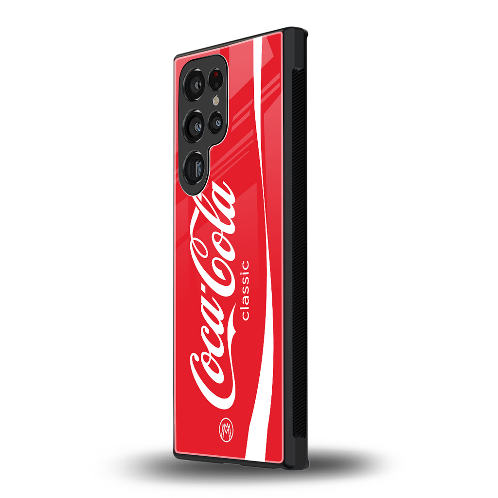 coca cola classic back phone cover | glass case for samsung galaxy s23 ultra