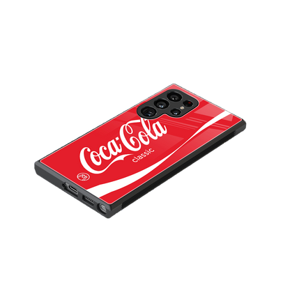 coca cola classic back phone cover | glass case for samsung galaxy s24 ultra