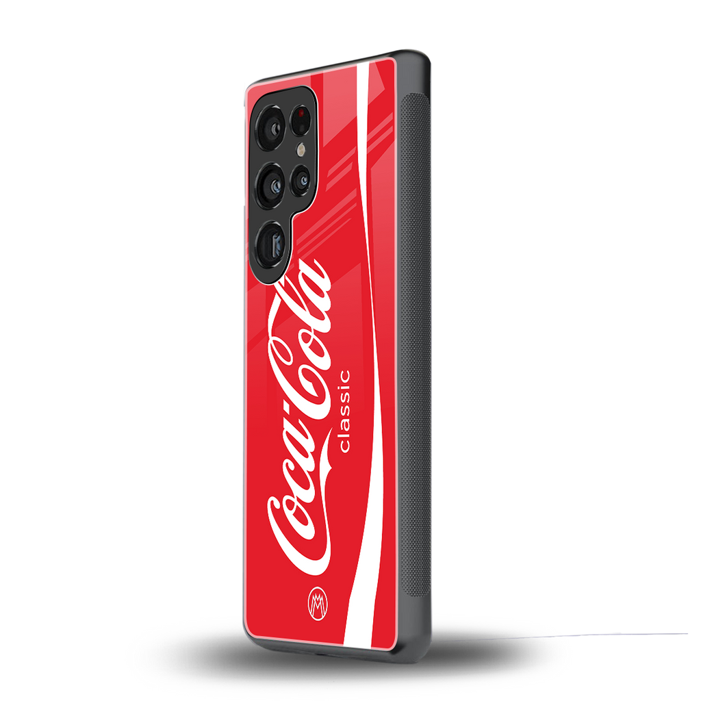 coca cola classic back phone cover | glass case for samsung galaxy s25 ultra