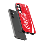 coca cola classic back phone cover | glass case for samsung galaxy s24
