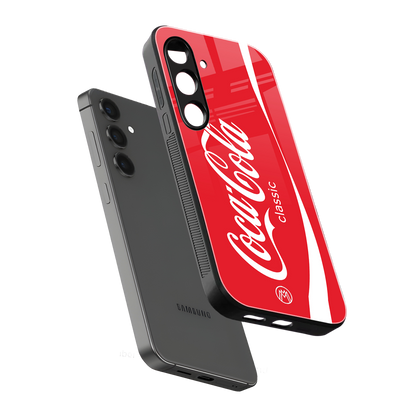 coca cola classic back phone cover | glass case for samsung galaxy s24 fe