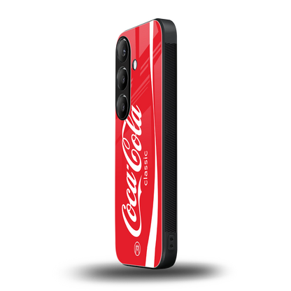 coca cola classic back phone cover | glass case for samsung galaxy s24 fe
