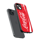 coca cola classic back phone cover | glass case for iphone 15