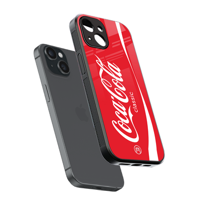 coca cola classic back phone cover | glass case for iphone 15