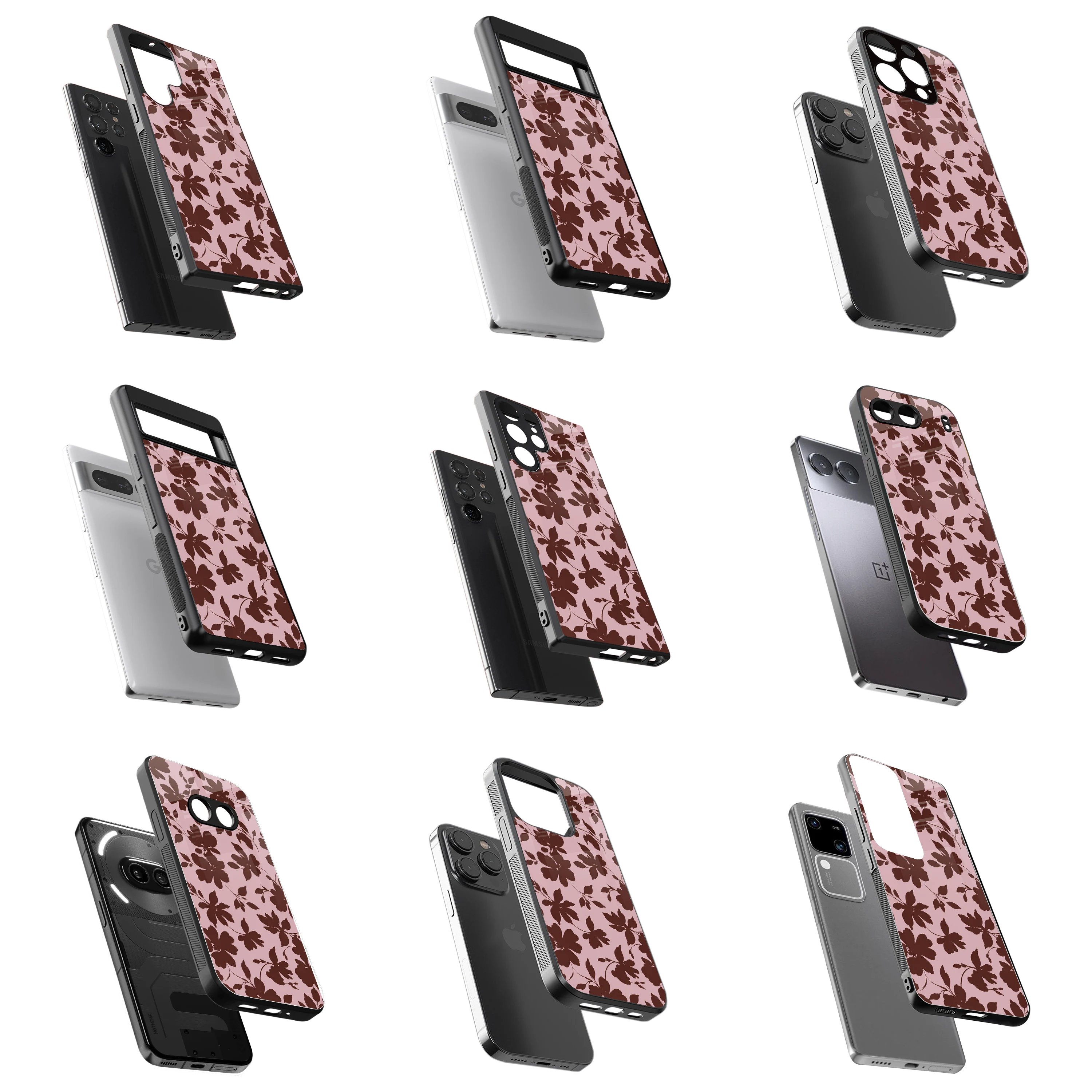 Durable Glass Back Mobile Case for iPhone, Samsung, OnePlus, Google Pixel, Redmi, Vivo, Oppo