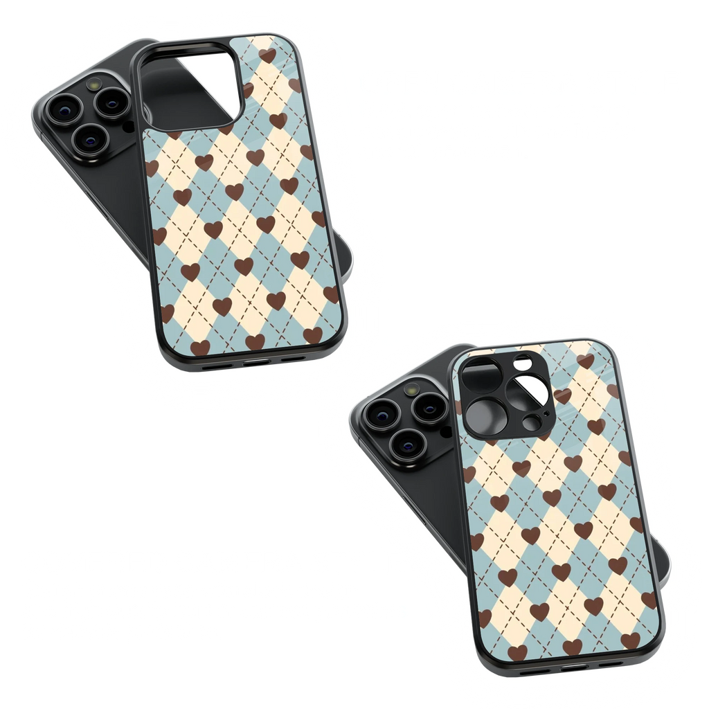 Trendy Glass Back Mobile Case for iPhone, Samsung, Redmi, OnePlus, Google Pixel, Motorola