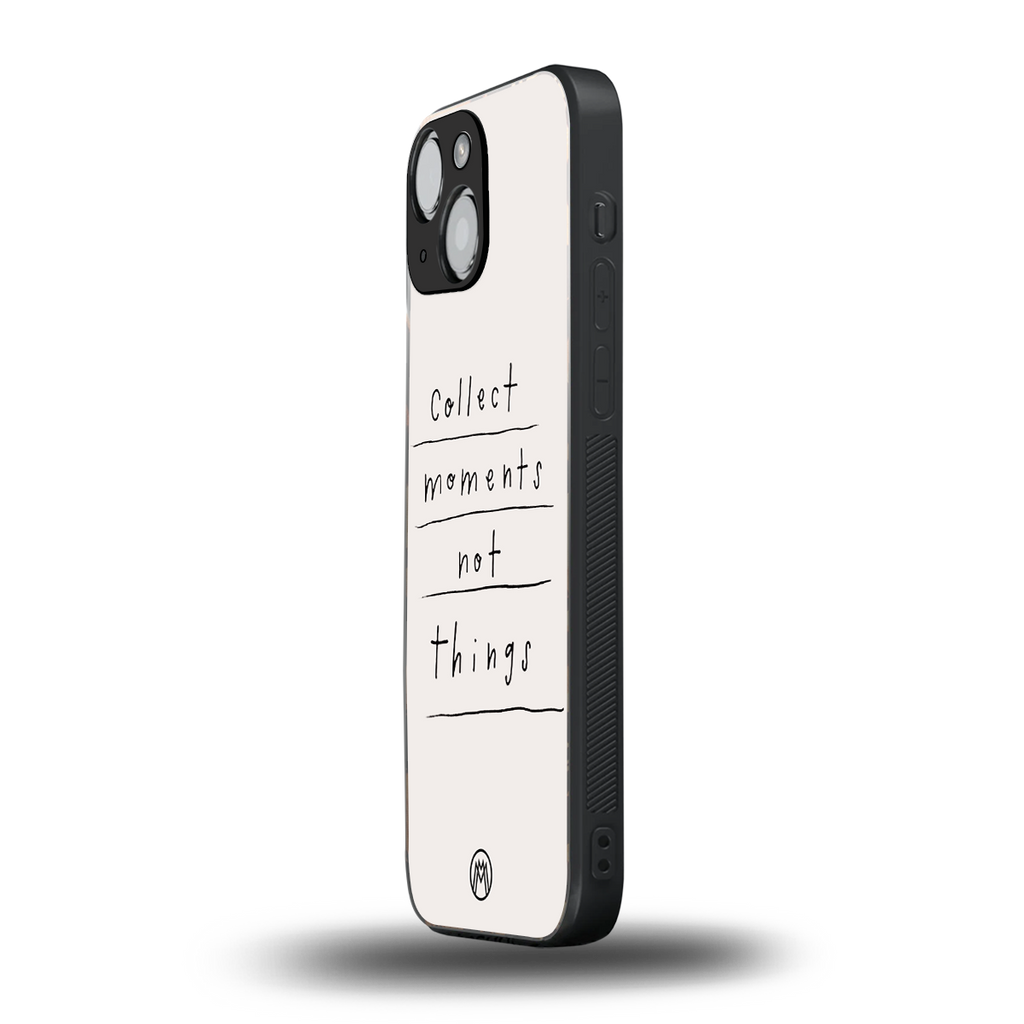 collect moments not things back phone cover | glass case for iphone 13 mini