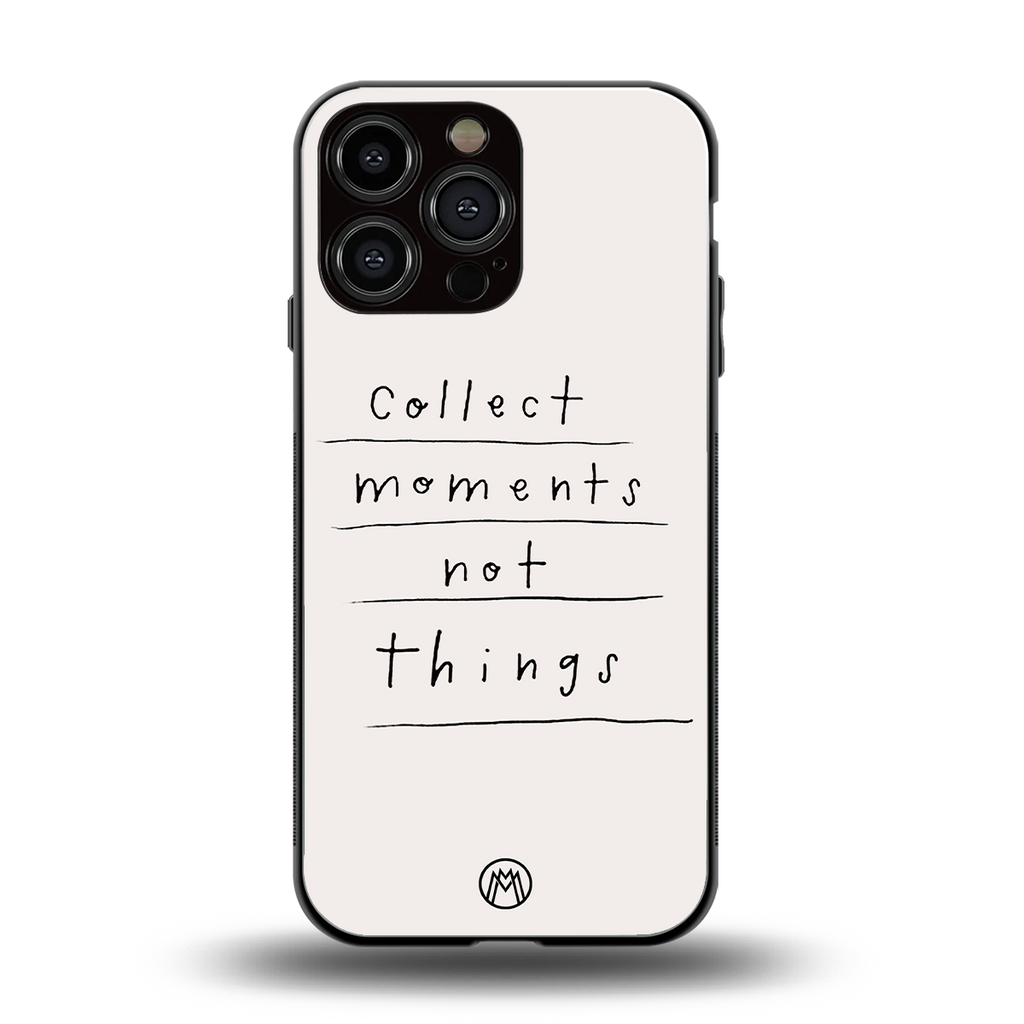 collect moments not things back phone cover | glass case for iphone 13 pro max