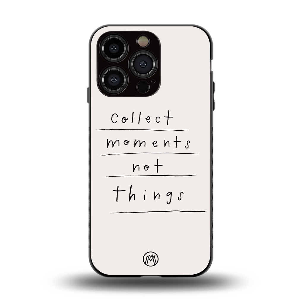 collect moments not things back phone cover | glass case for iphone 13 pro