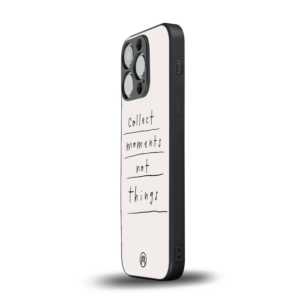 collect moments not things back phone cover | glass case for iphone 13 pro