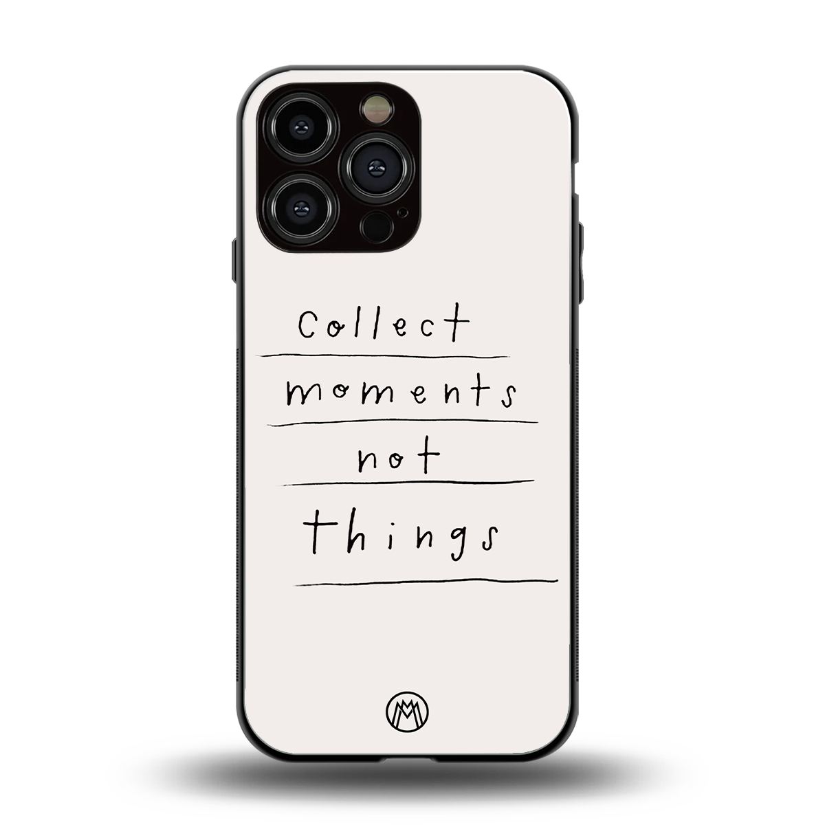 collect moments not things back phone cover | glass case for iphone 16 pro max