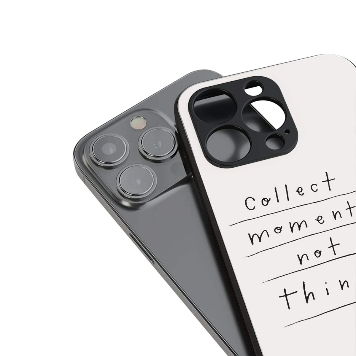 collect moments not things back phone cover | glass case for iphone 13 pro