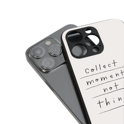 collect moments not things back phone cover | glass case for iphone 13 pro max