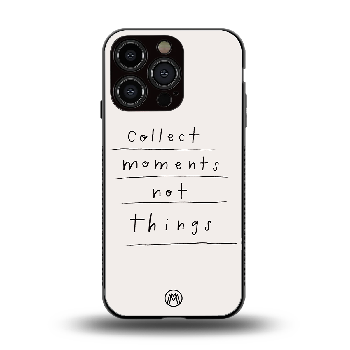 collect moments not things back phone cover | glass case for iphone 16 pro