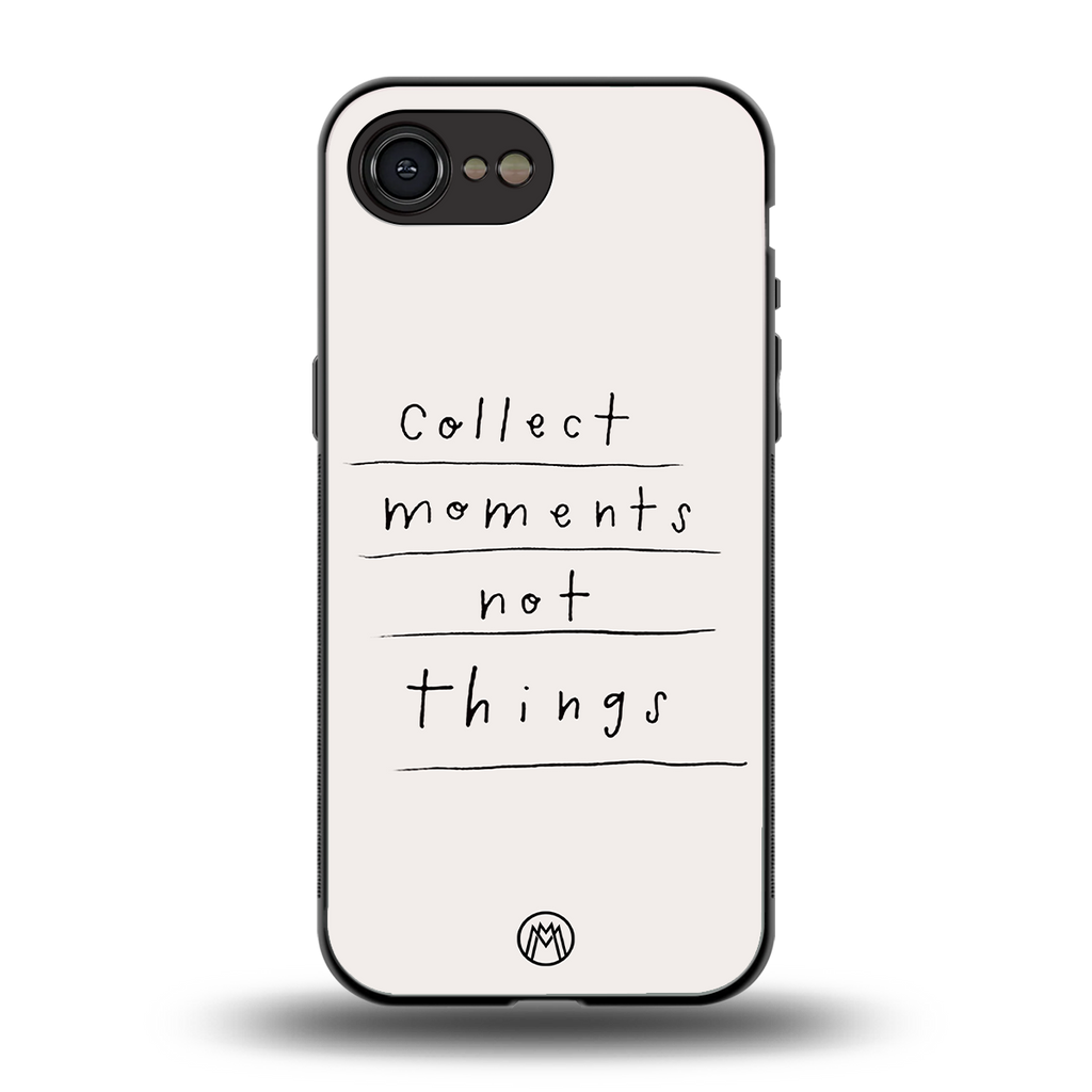 collect moments not things back phone cover | glass case for iphone 16e