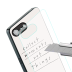 collect moments not things back phone cover | glass case for iphone 16e