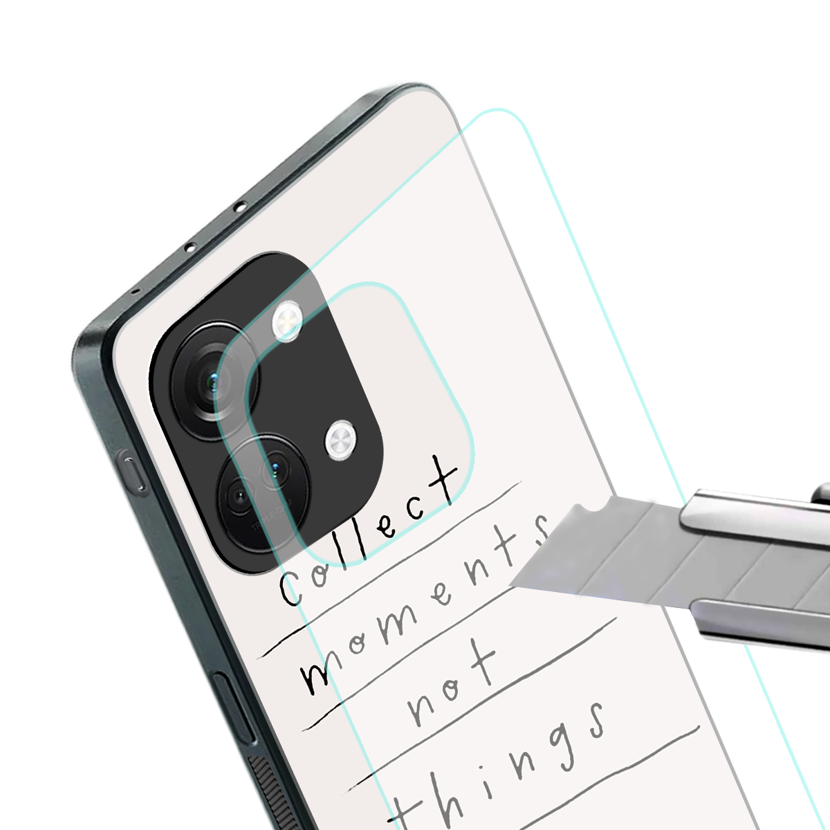 collect moments not things back phone cover | glass case for oneplus nord 3