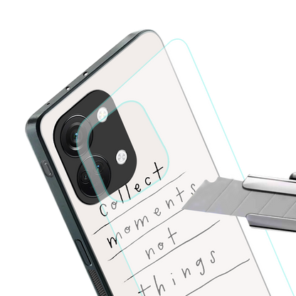 collect moments not things back phone cover | glass case for oneplus nord 3
