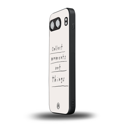 collect moments not things back phone cover | glass case for oneplus nord 4