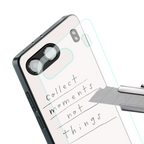collect moments not things back phone cover | glass case for oneplus nord 4