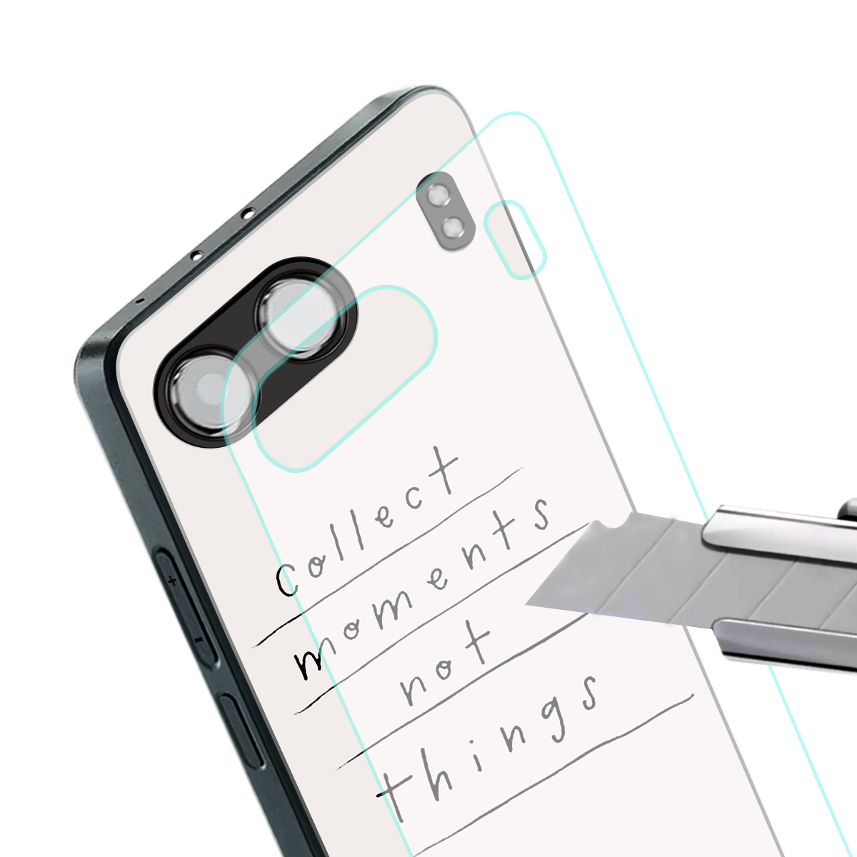collect moments not things back phone cover | glass case for oneplus nord 4