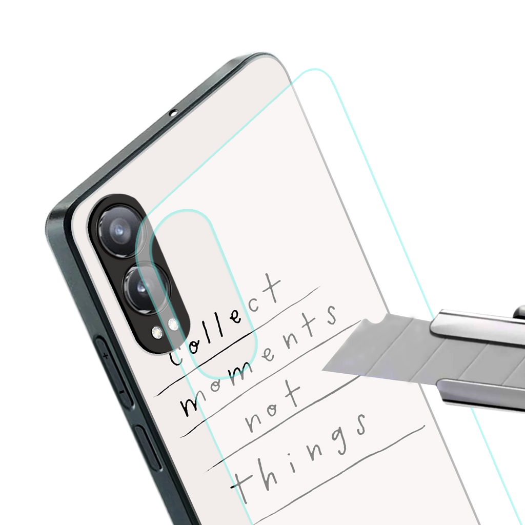collect moments not things back phone cover | glass case for oneplus nord ce 4 lite
