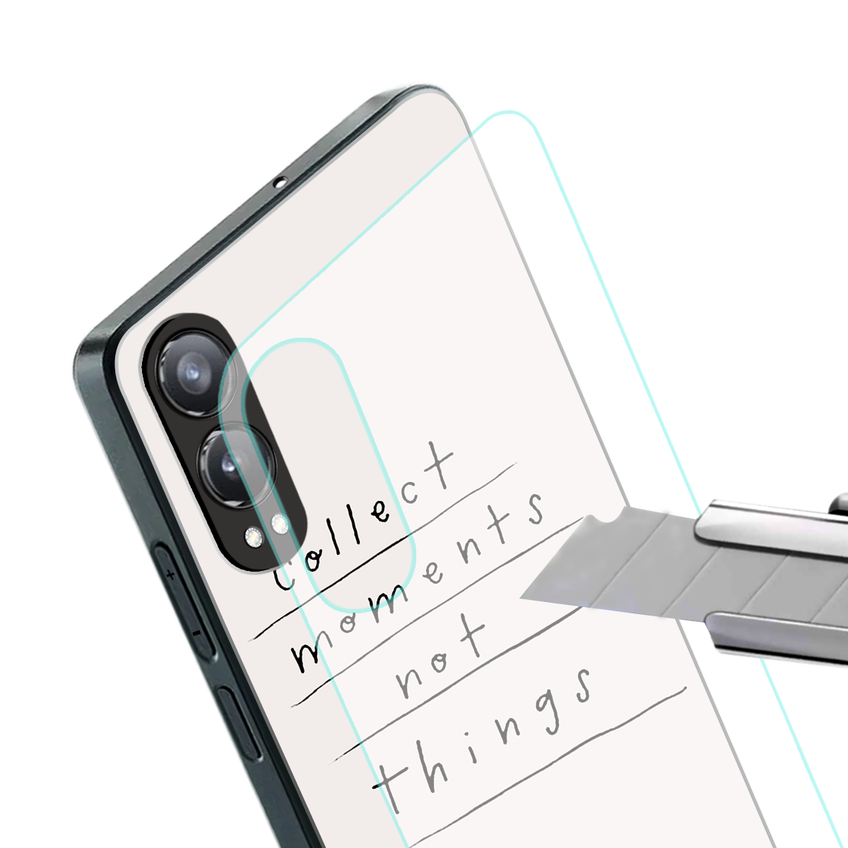 collect moments not things back phone cover | glass case for oneplus nord ce 4 lite